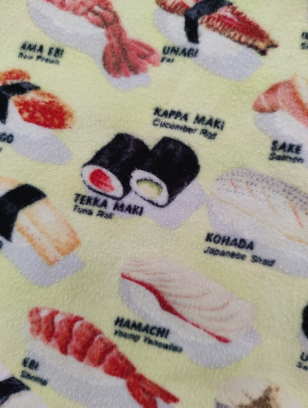 Vintage Y2K Cat's Pajamas Sushi Flannel Pajama Set Buffy Wasabi Small 🍣🍣 - Picture 7 of 16